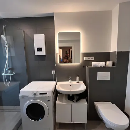 公寓 Neues 3-zimmer-city-apartment In Mit Espresso, Arbeitsplatz Und Parkplatz 比勒费尔德